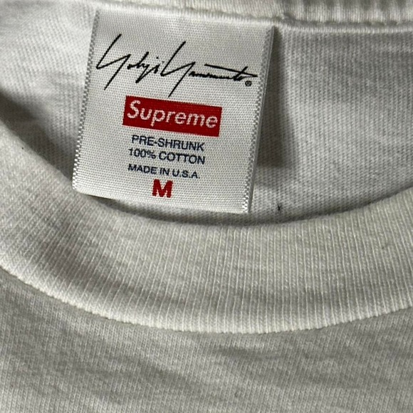 Y2k 2020 SUPREME x YOHJI YAMAMOTO COLLAB WHITE SHIRT SIZE MEDIUM - Picture 3 of 3